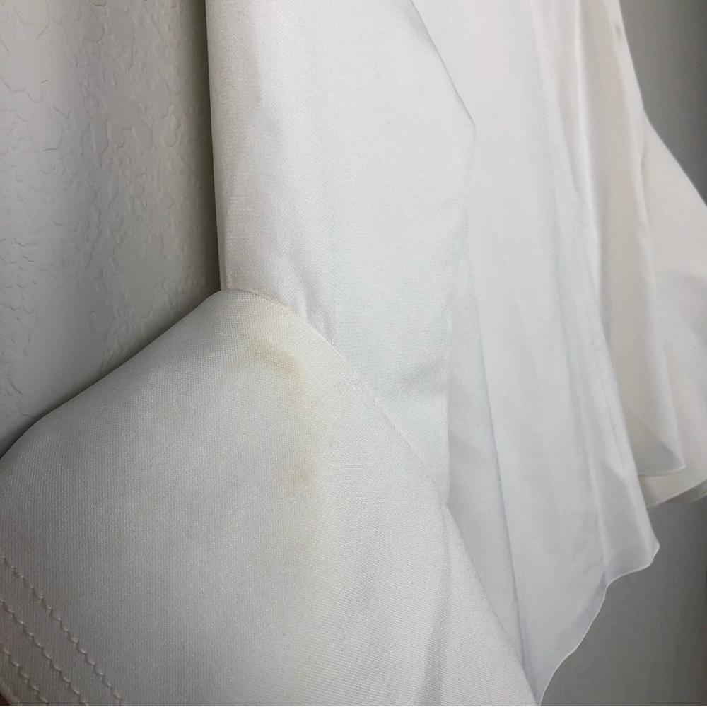 ROKSANDA Top Rana White Tulle Trimmed Crepe Blouse - Picture 10 of 15